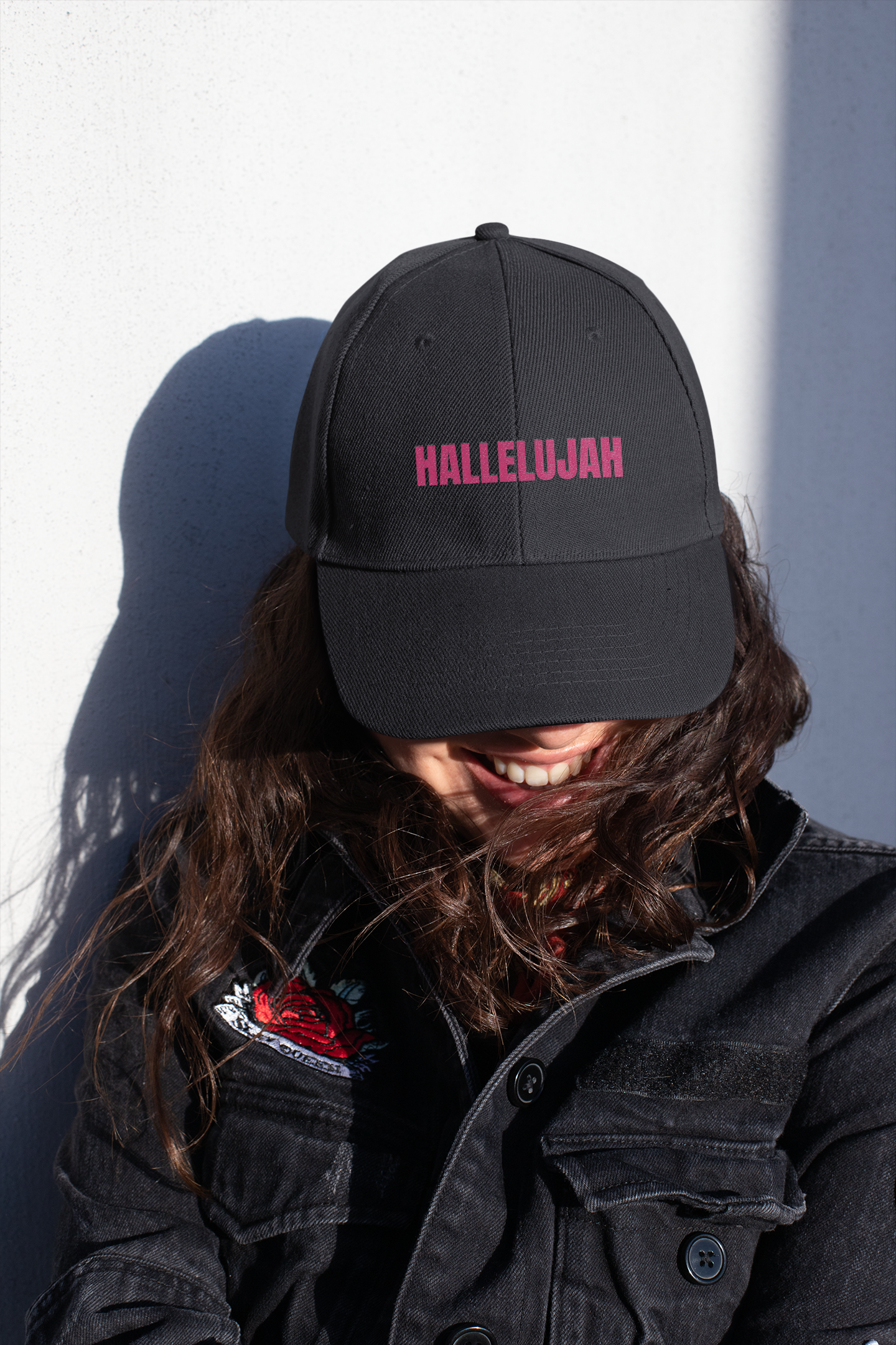 "Hallelujah" Denim Hat - Embroidered**