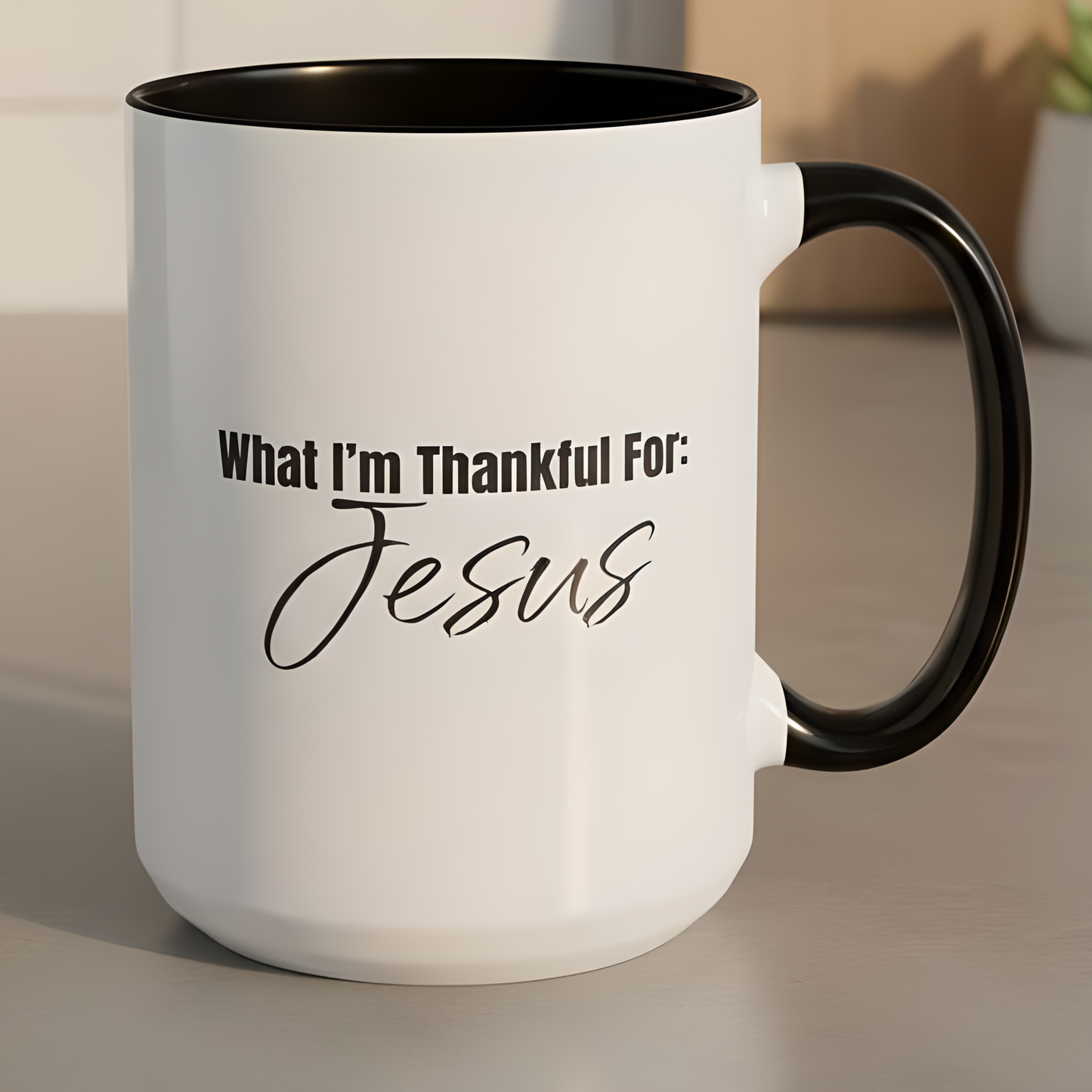 Thankful for Jesus Mug - 2 sizes**