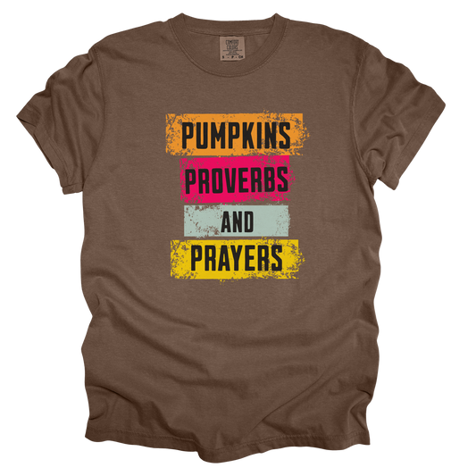 Pumpkins Proverbs and Prayers Tee - Comfort Colors*