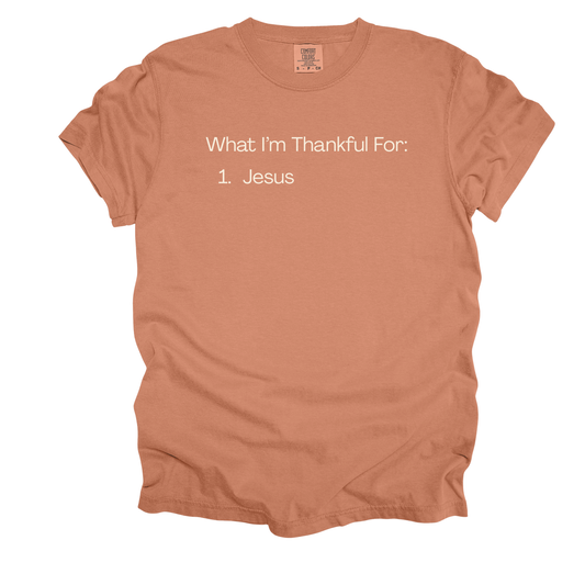 Thankful for Jesus Tee - Comfort Colors*