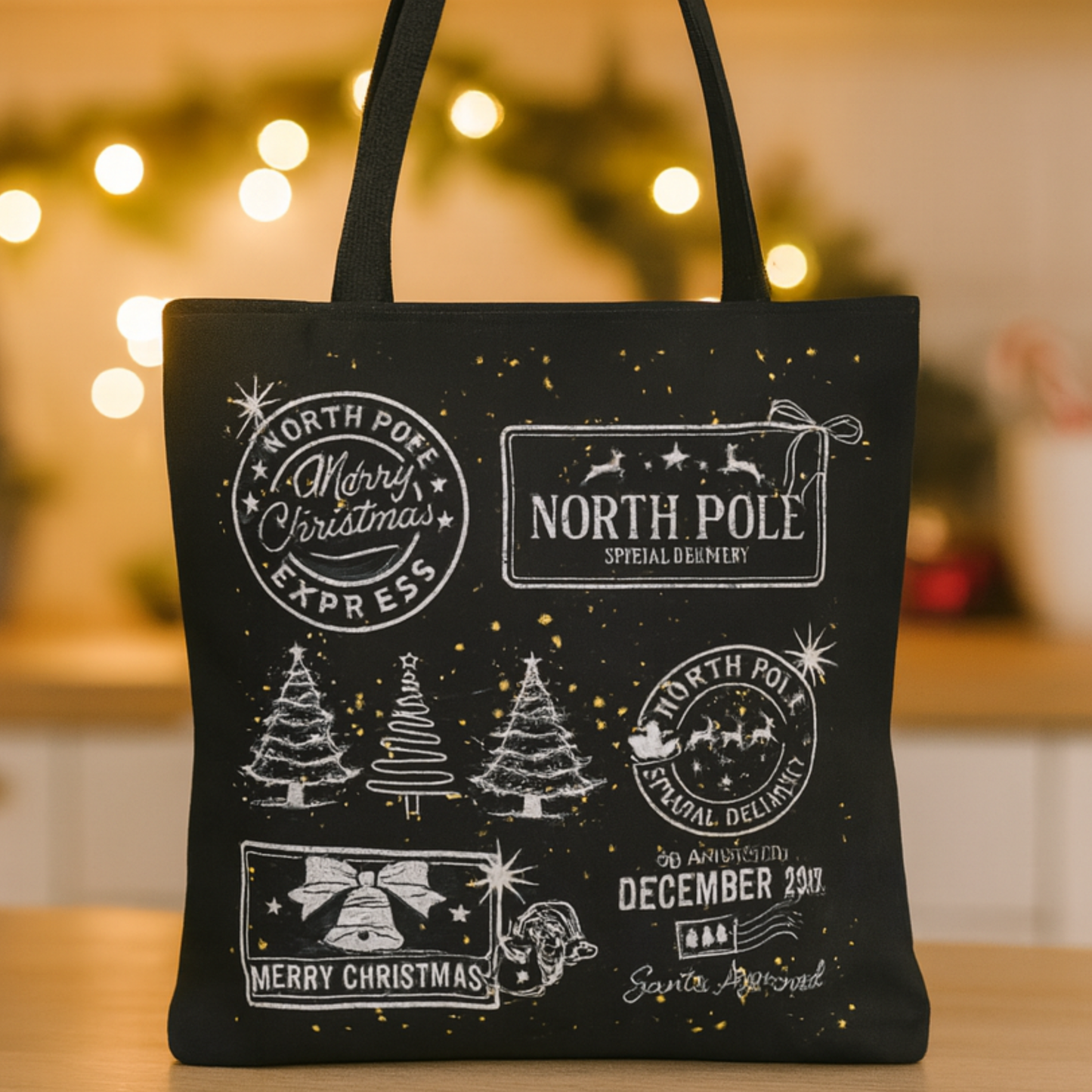 Christmas Tote Bag - Festive Holiday Accessory