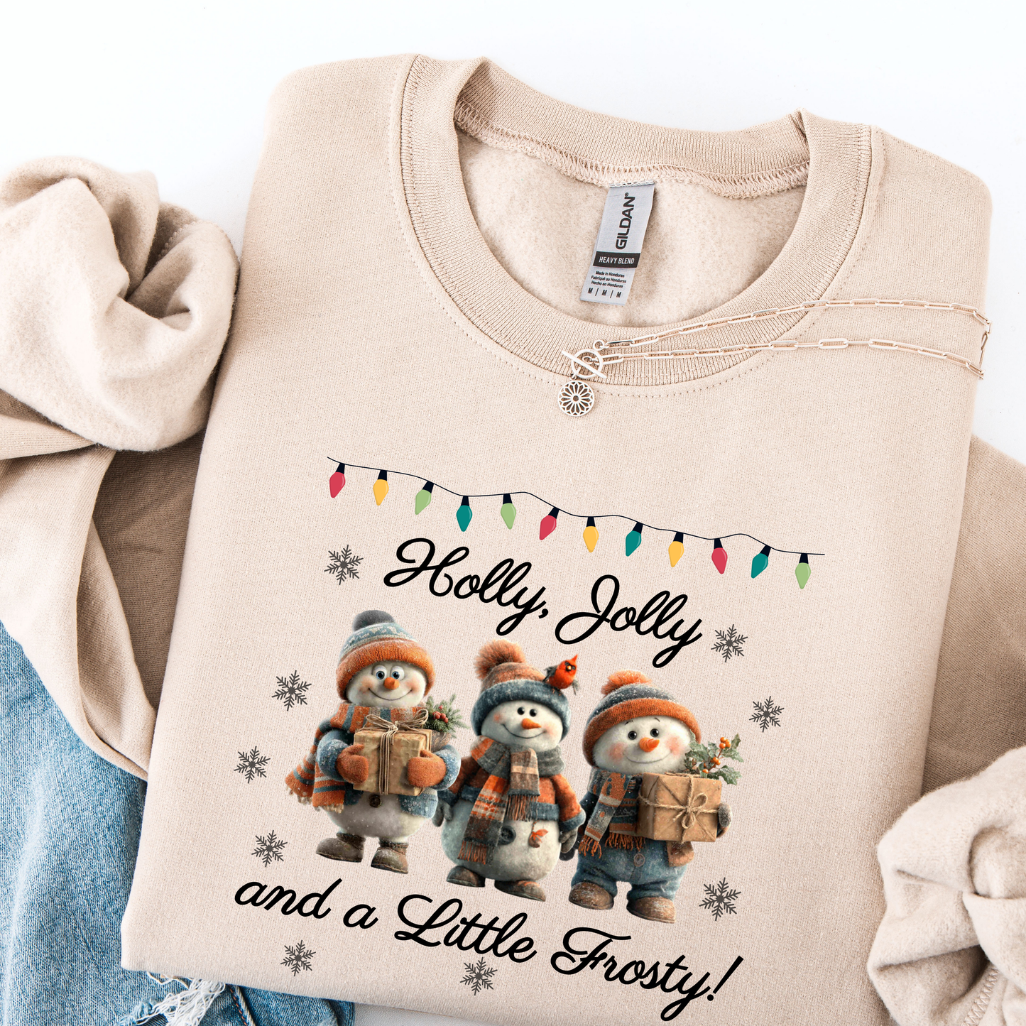 “Holly Jolly and a Little Frosty” Christmas Sweatshirt