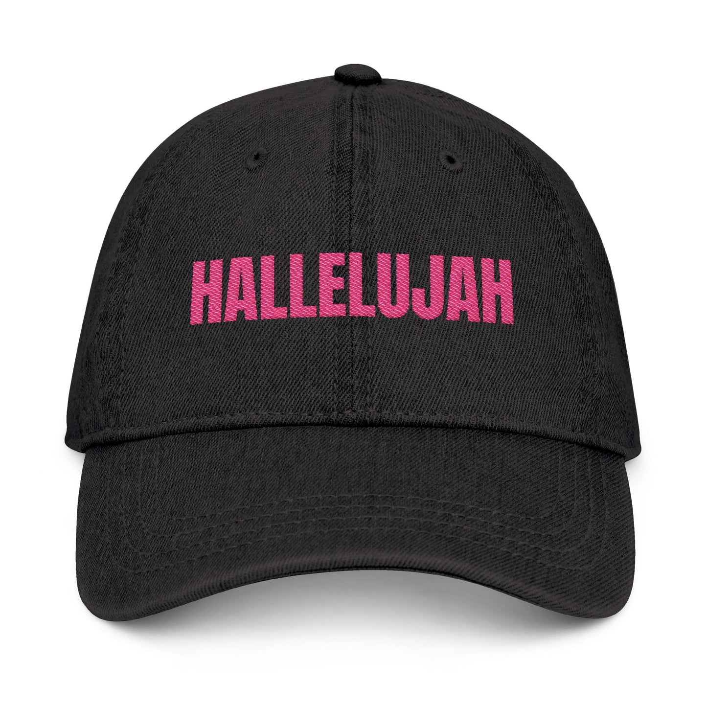 "Hallelujah" Denim Hat - Embroidered**